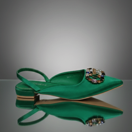 Zapatos Planos Berness Estilo Penélope - Verde Esmeralda
